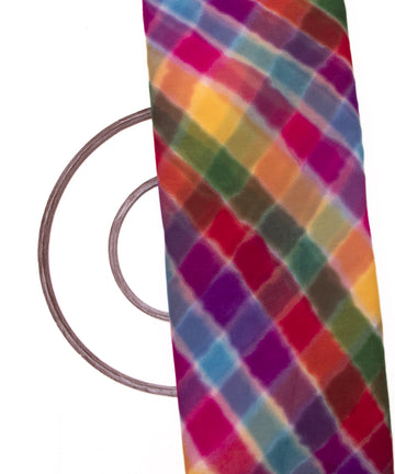 Multi Colour Lehariya Print Georgette Fabric